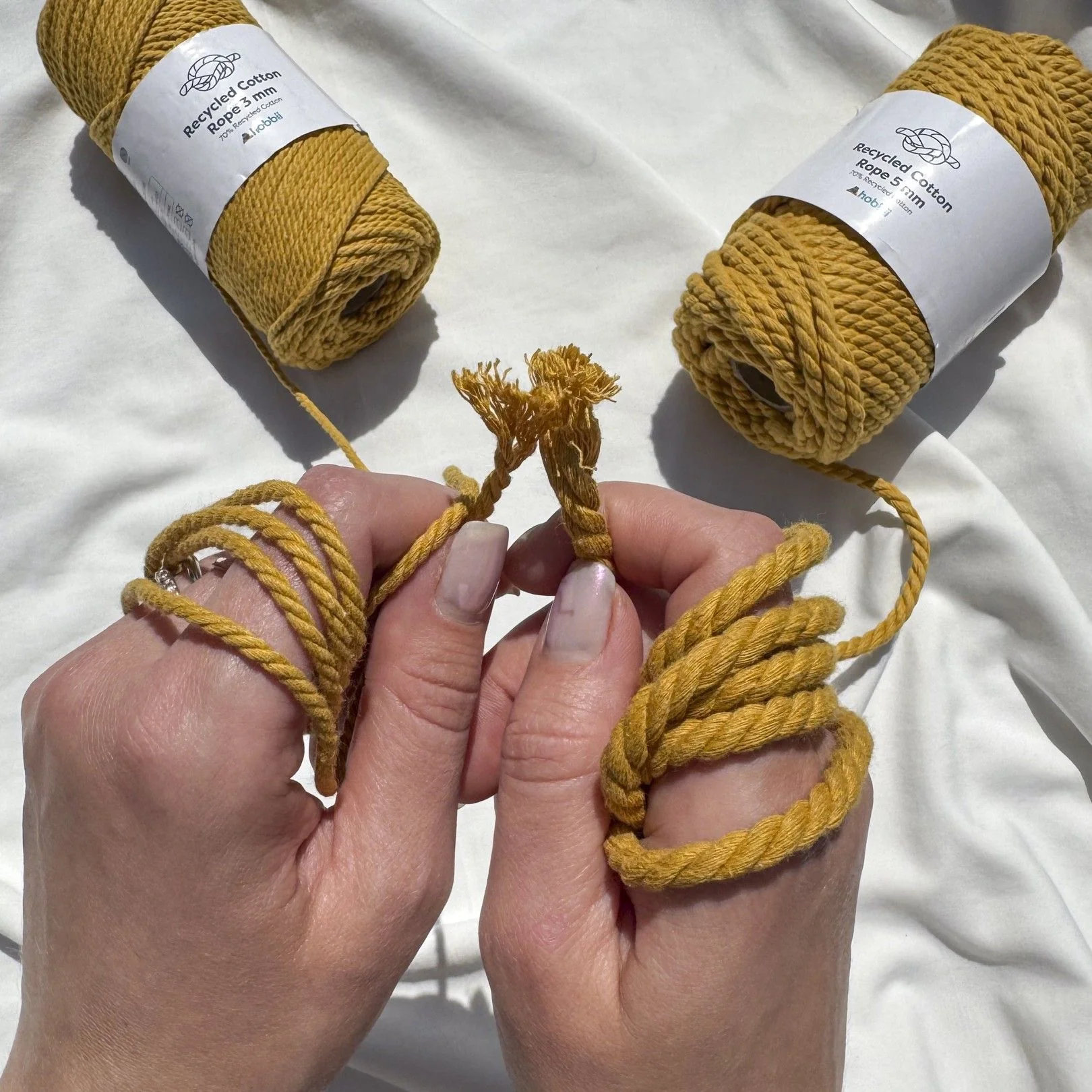Recycled Cotton Rope (5 mm - 0.19 in) - Image 5