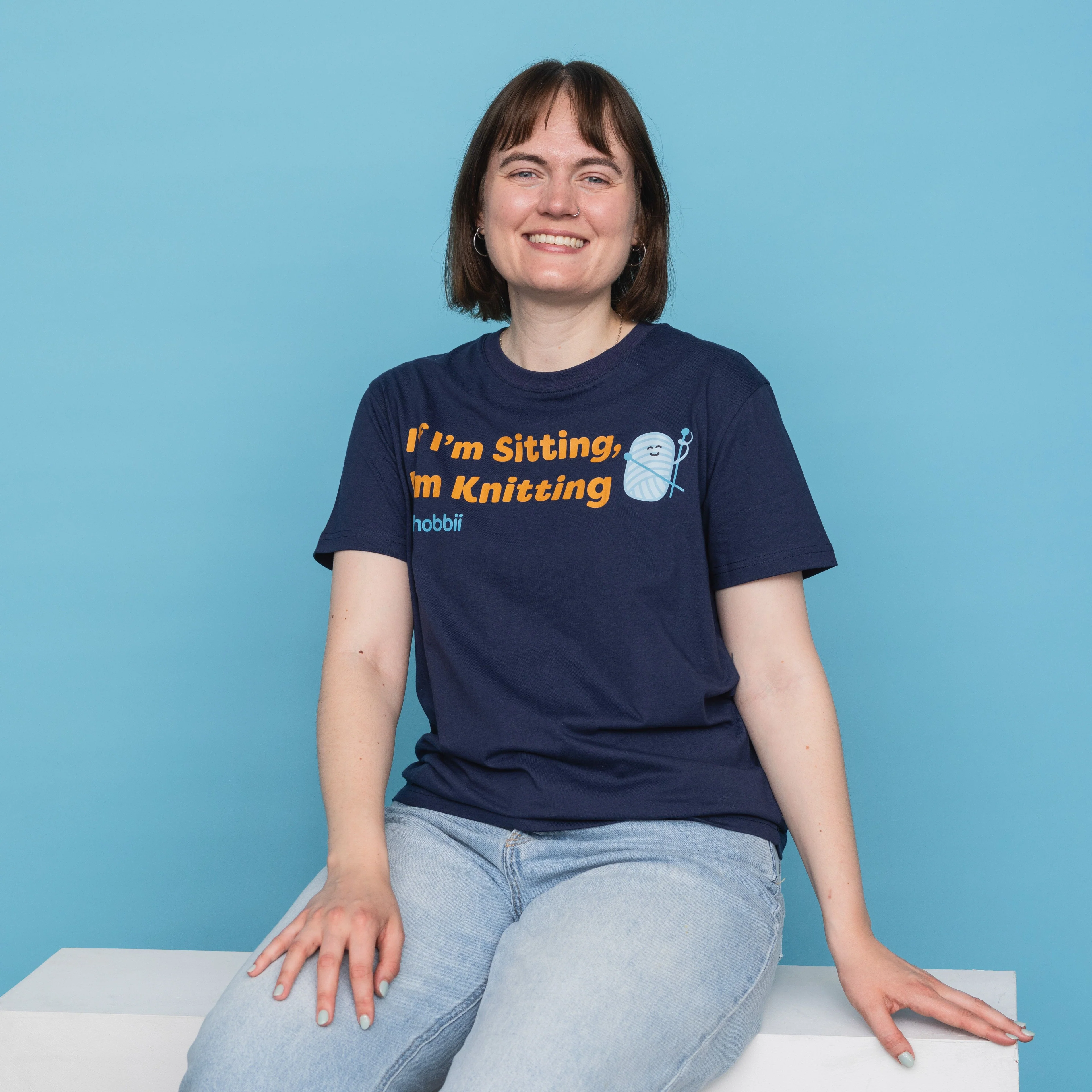 Sitting Knitting T-shirt - Yarniis (Limited Edition) - Image 8