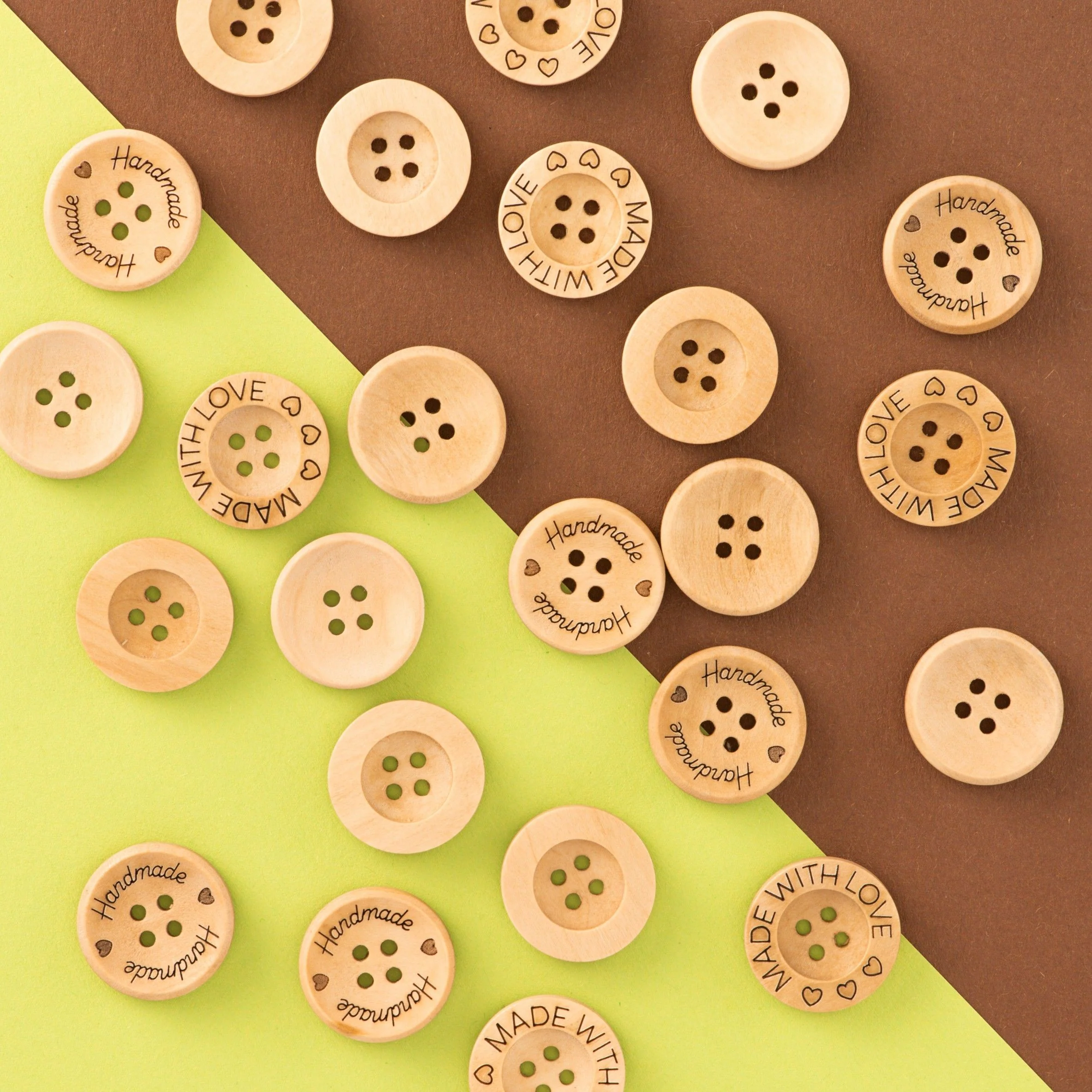 Wooden Buttons - 21 mm (0.8 in) - Image 2